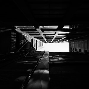 grayscale low-angle photo of building thumbnail