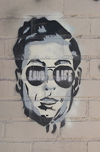 man wearing Aviator-style sunglasses graffiti artwork thumbnail