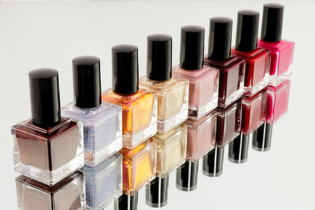 eight assorted nail polish bottles thumbnail