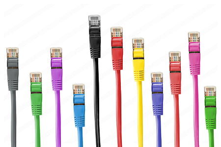 assorted-color Ethernet cable lot thumbnail