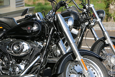 two parked motorcycles thumbnail