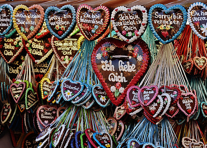 close-up photography of heart-shaped assorted-color ornament lot thumbnail