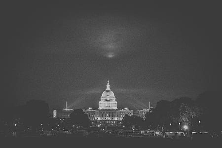 grayscale photography of White House, Washington DC. thumbnail