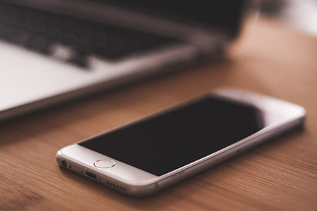 iPhone White MacBook Desk thumbnail