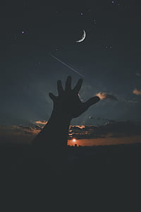landscape, sky, person, hands thumbnail