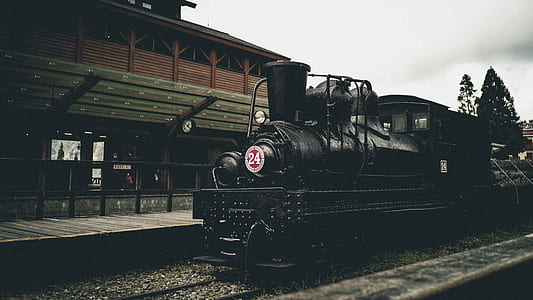 photo of black steam locomotive thumbnail
