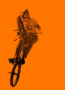 man riding on BMX bike thumbnail