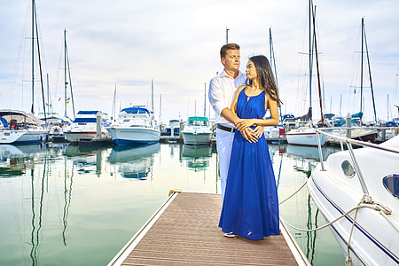 man hugging woman from behind thumbnail