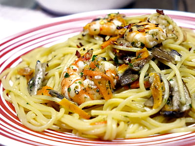 photo of pasta with shrimp and fish thumbnail
