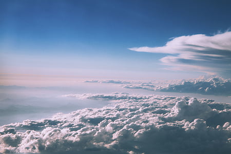 bird's eye view photo of clouds thumbnail