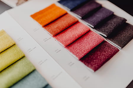 Colorful upholstery fabric samples thumbnail