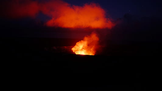 fire, active volcano, volcano, crater thumbnail