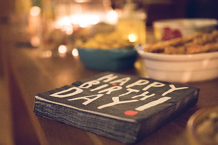 Happy Birthday book on table thumbnail