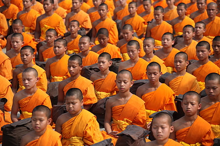 meditating monks photo thumbnail