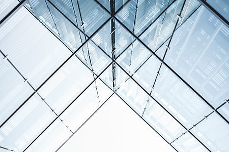 worm's eye view of a glass building thumbnail