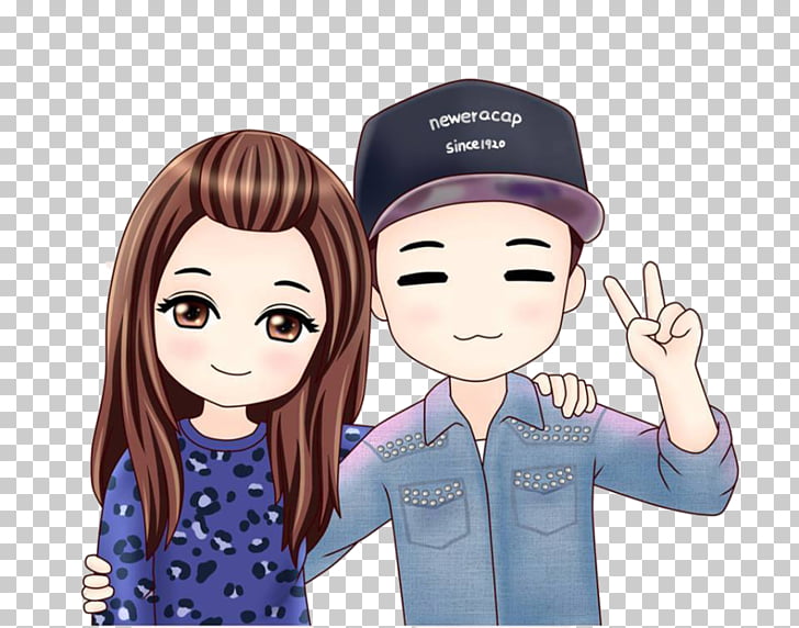 Drawing Chibi Cartoon Animation Best Friend Man And Woman Taking