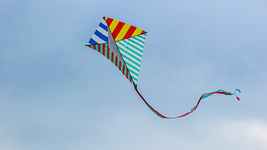 multicolored flying kite thumbnail
