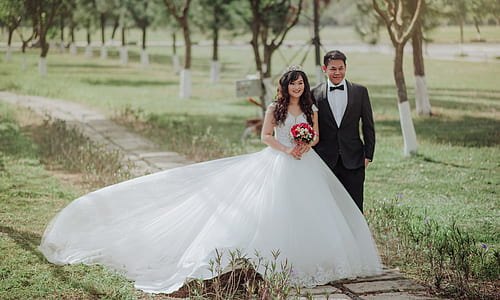 Bride and Groom Photo on Park thumbnail