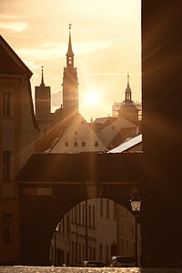 photography of buildings during sunrise thumbnail