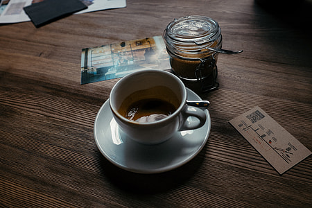 Cup of coffee on a table thumbnail