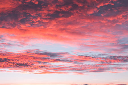 low angle photo of red and gray cloudy sky thumbnail