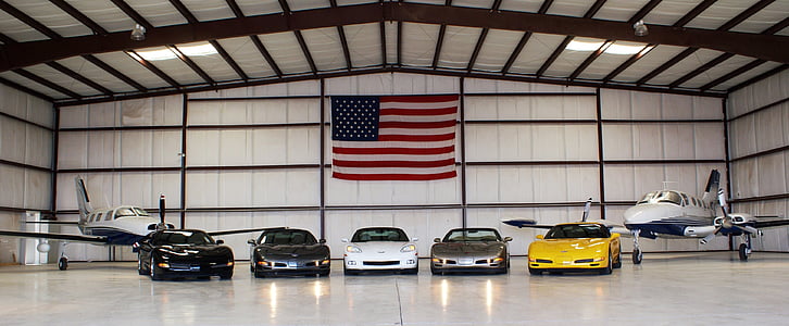 five cars inside shed thumbnail