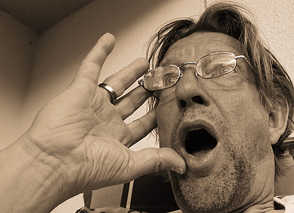 grayscale photo of man wearing eyeglasses thumbnail