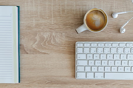 High Angle View of Coffee Cup on Table thumbnail