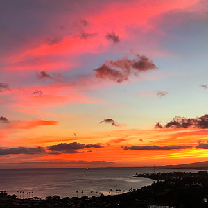 body of water under orange sunset thumbnail