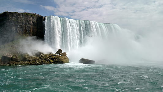 waterfalls and rock formation thumbnail