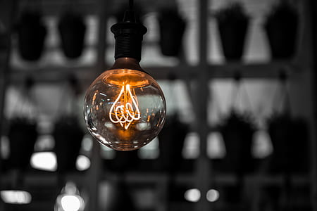 clear Edison light bulb thumbnail