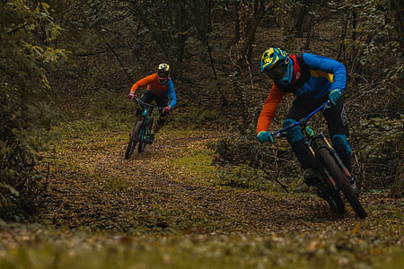 two cyclists coming from the hill thumbnail