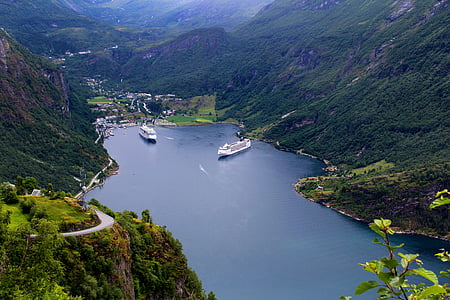 two cruise ships on dock thumbnail
