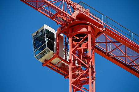 close-up photo of red construction crane thumbnail