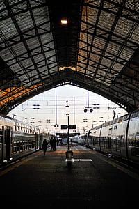 people standing near train station at daytime thumbnail