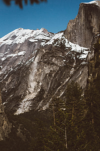 snowy mountain surrounded trees thumbnail