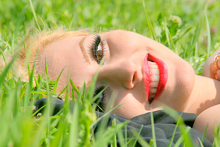 closeup photo of woman wearing red lipstick thumbnail
