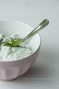 mint ice cream on bowl thumbnail