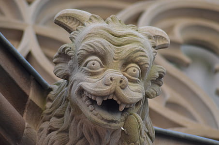 beige Chinese guardian lion statue thumbnail