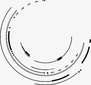 Creative ink lines of ink psd material,Geometric circle swirl technological sense lines PNG clipart