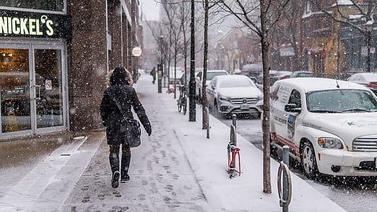 person walking on sidewalk thumbnail