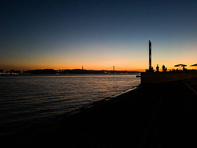 silhouette photography of body of water thumbnail