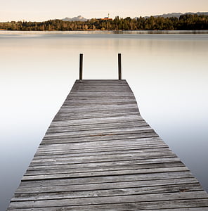 brown dock with body of water thumbnail