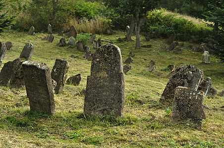 gray tombstones on green grass thumbnail