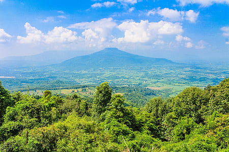 Aerial View of Mountain Under the Blue Sky thumbnail