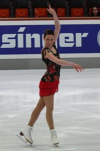 woman ice skating indoor thumbnail