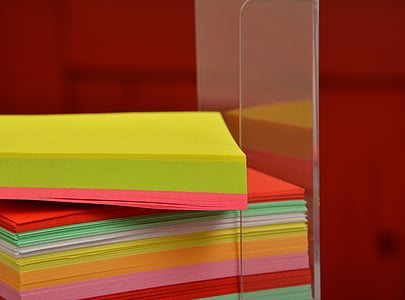 stack of assorted-color stick notes thumbnail