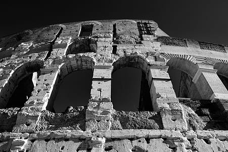 grayscale photography of concrete establishment thumbnail