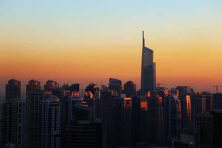 City Buildings during Sunset thumbnail