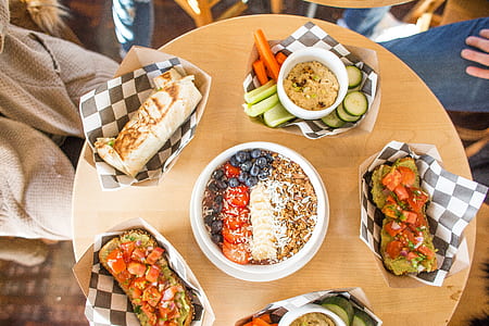 flat lay photography of variety of food thumbnail